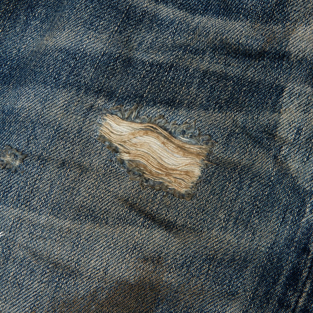 Showa Relaxed 'Gurisu' Dirty Vintage - Mid Blue