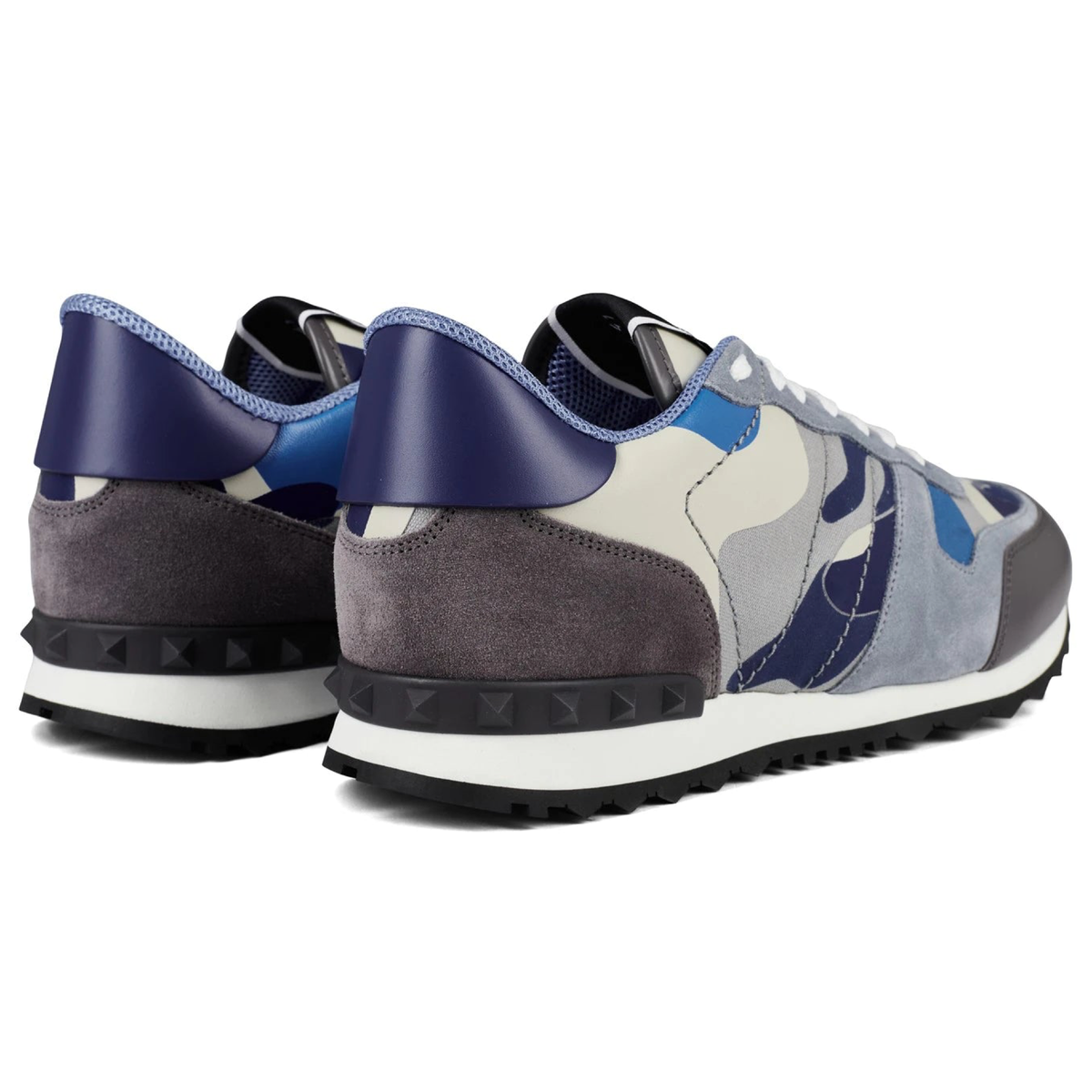 Valentino Blue Grey Camouflage Rockrunner