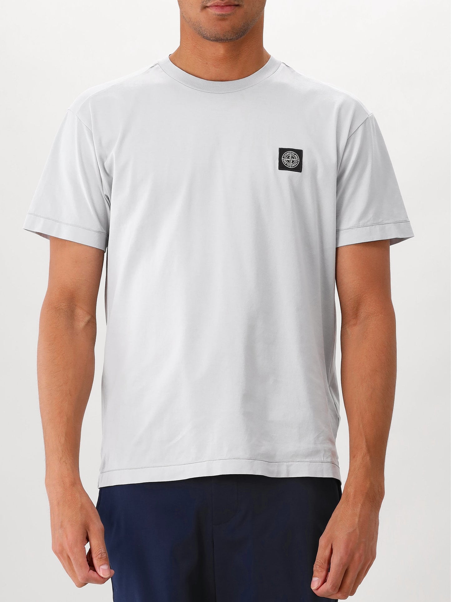 Stone Island T-shirt Grijs Logo Patch