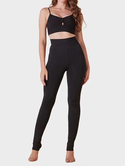Women's Solid Color Fleece Lined Thermal Tights Warm Winter Leggings