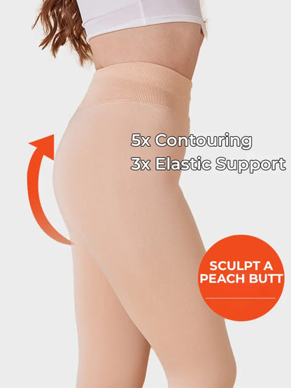 Women's Solid Color Fleece Lined Thermal Tights Warm Winter Leggings