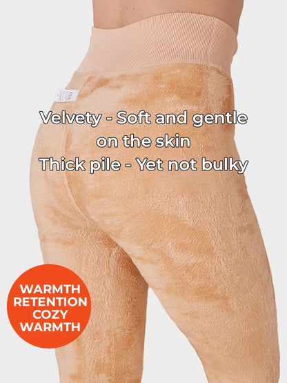 Women's Solid Color Fleece Lined Thermal Tights Warm Winter Leggings