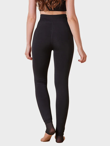 Women's Solid Color Fleece Lined Thermal Tights Warm Winter Leggings
