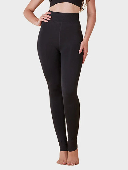 Women's Solid Color Fleece Lined Thermal Tights Warm Winter Leggings