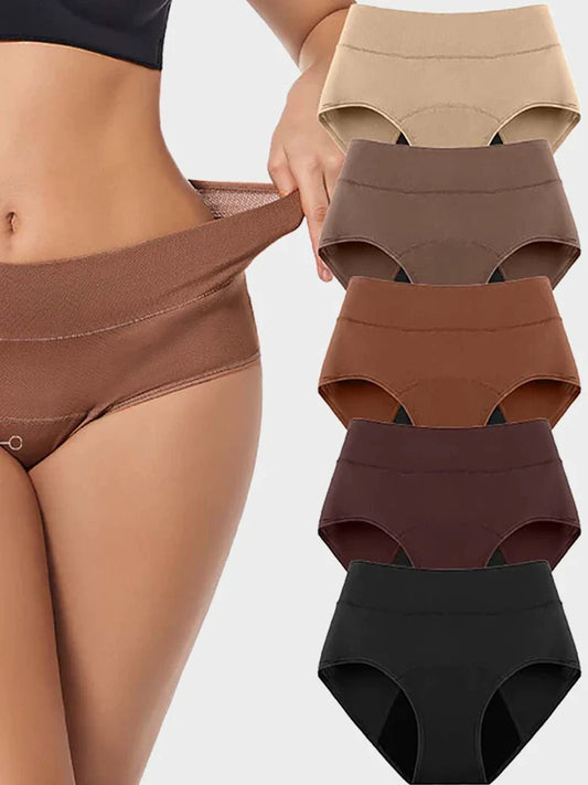 Women's High Waist Leakproof Period Underwear, 5 Pack