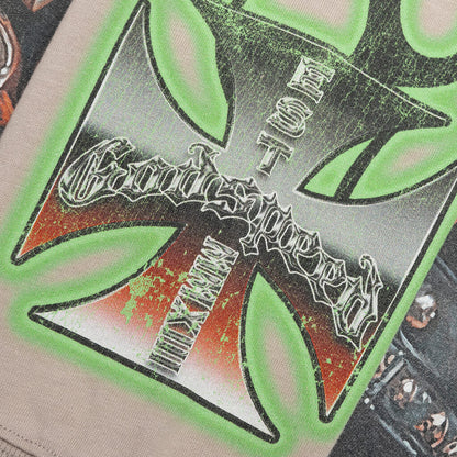 Biker Nation L/S T-Shirt - Stone Grey