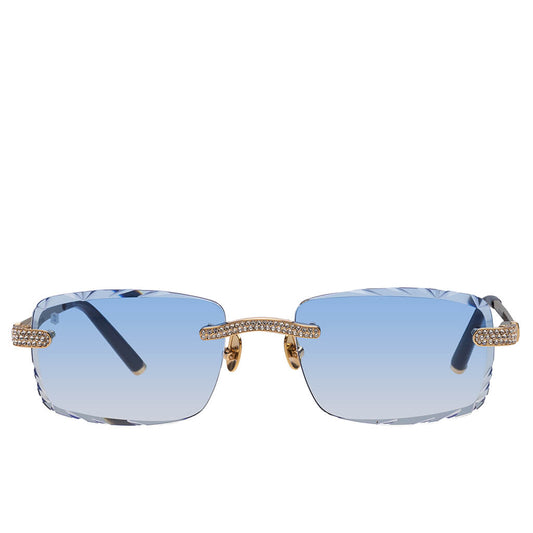 Iced Signature Gem Cut - Blue Tint
