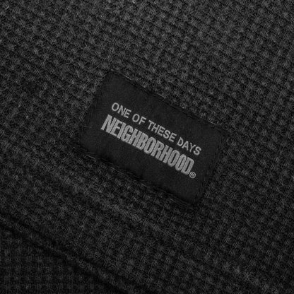 Neighborhood x One Of These Days Waffle Fabric L/S Crewneck - Black