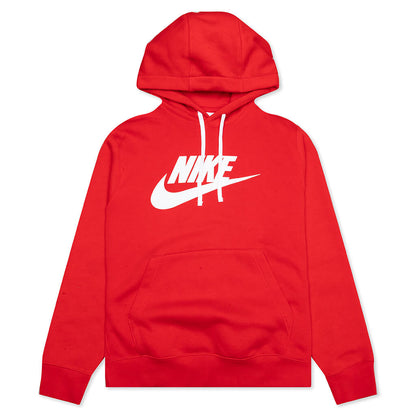 Sportswear Club Fleece Graphic Pullover Hoodie - University Red/White