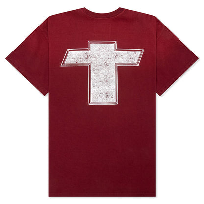 Cross Tee - Burgundy