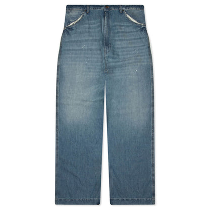Wide-Leg Jeans - Blue Washed
