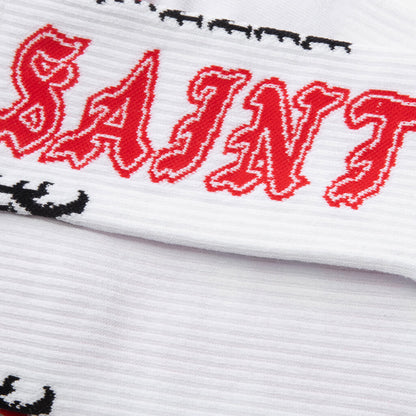 Saint Socks - White/Red