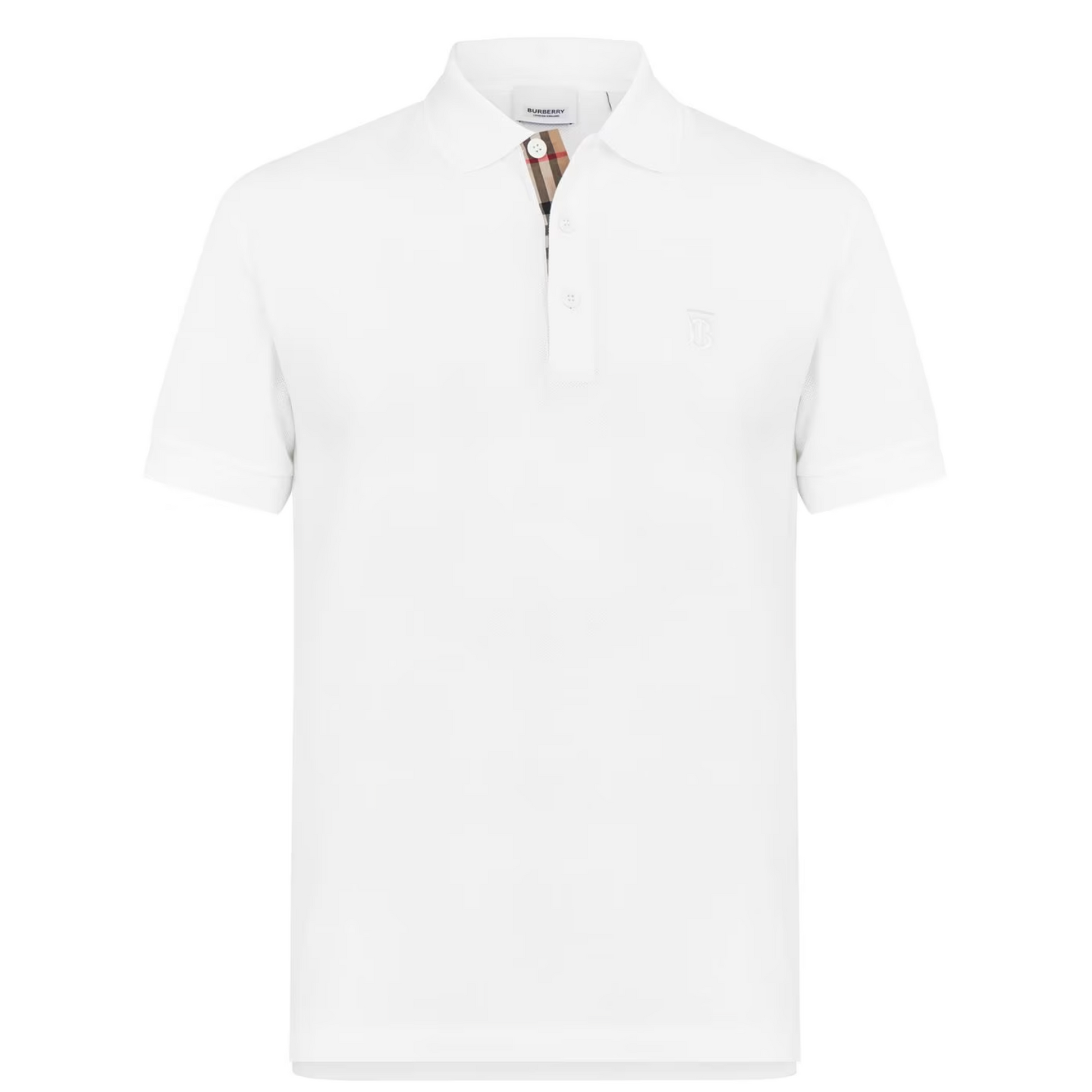 Burberry White Eddie Logo Polo