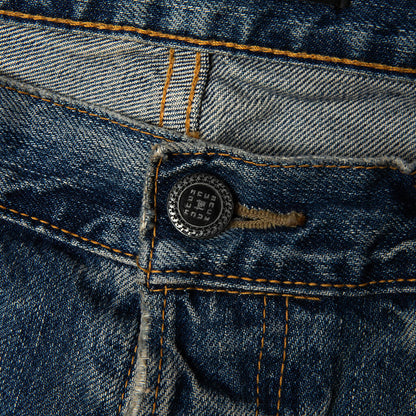 Showa Relaxed 'Gurisu' Dirty Vintage - Mid Blue