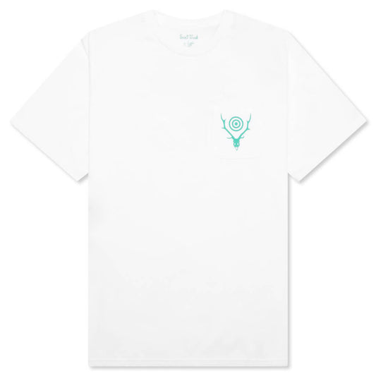Round Pocket S/S Tee - White