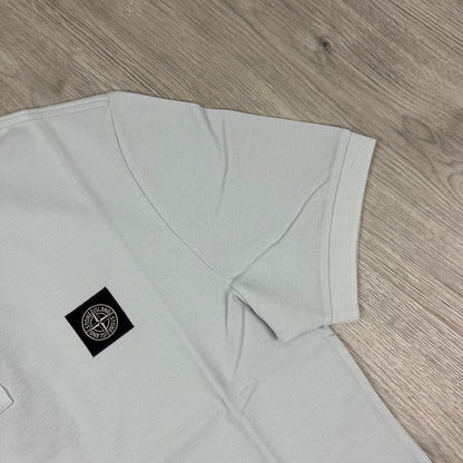 Stone Island Patch Polo Shirt - Sky Blue