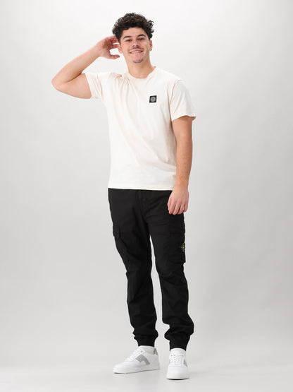 Stone Island T-shirt Beige Patch Logo