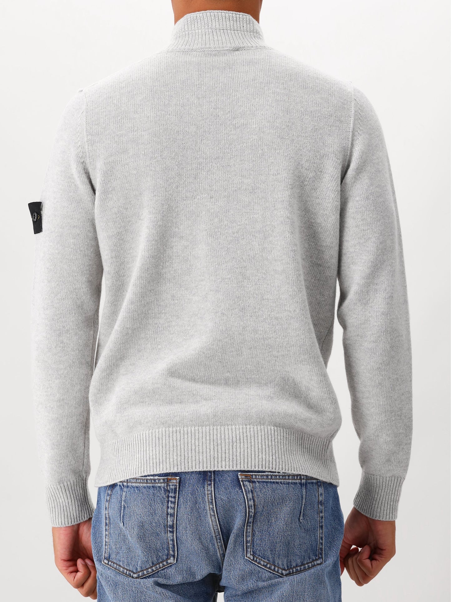 Stone Island Gebreide Trui Grijs